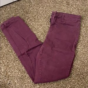 Maroon Skinny Pants